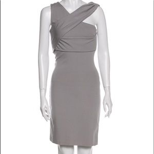 Halston Heritage One-Shoulder Sexy Gray Dress